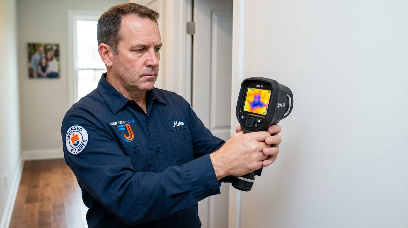Thermal imaging leak detection by Johns Plumbing LLC in Mecca